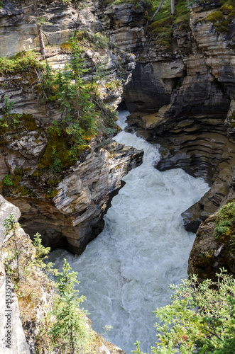 Athabasca Falls in Alberta in Canada 