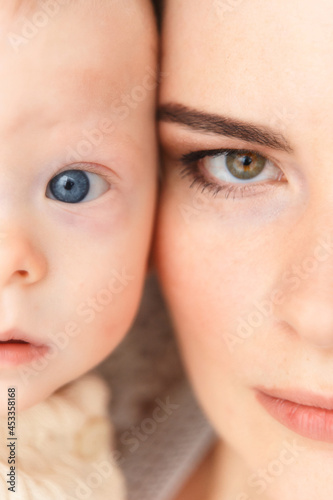 Eyes of mother and son