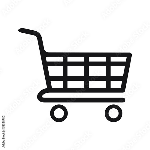 Тележка супермаркет иконка. Supermarket trolley icon. Vector drawing.