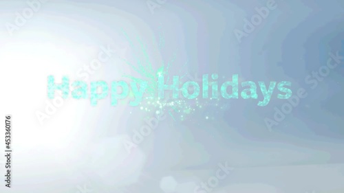 Wallpaper Mural Happy holidays text text over fireworks exploding against gradient blue background Torontodigital.ca
