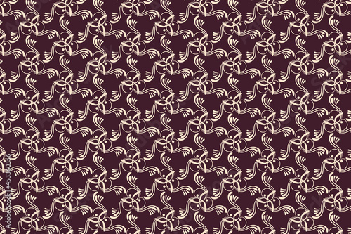 Abstract floral fabrics pattern design. Seamless vector for multiple usage 