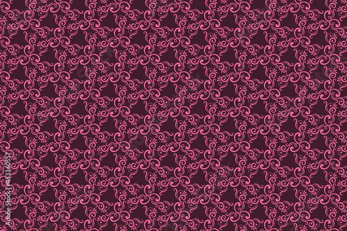 Abstract floral fabrics pattern design. Seamless vector for multiple usage 