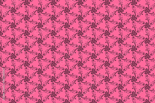 Abstract floral fabrics pattern design. Seamless vector for multiple usage 