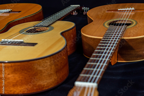 Photography Spanish guitars for an instrumental concert concept