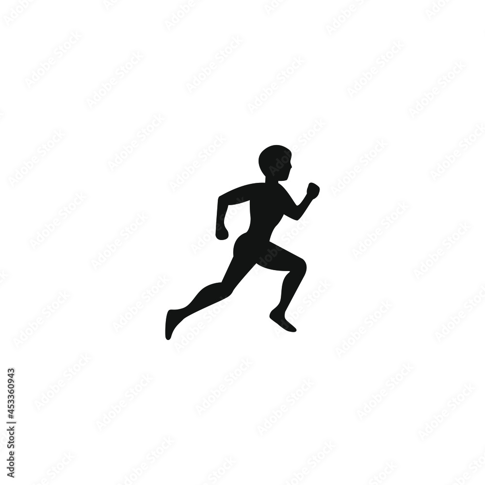 vector illustration of people running for icons and symbols. running sports silhouette