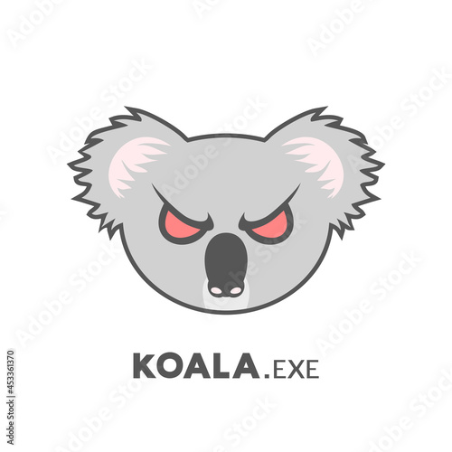 Angry koala draw