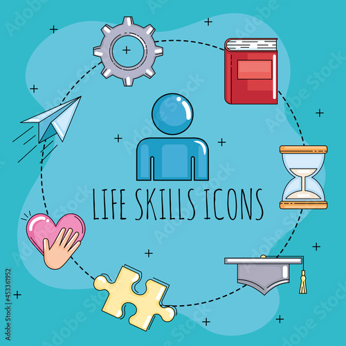 Human life skills icons