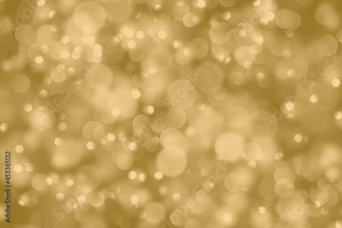 golden shiny christmas bokeh on blurred background