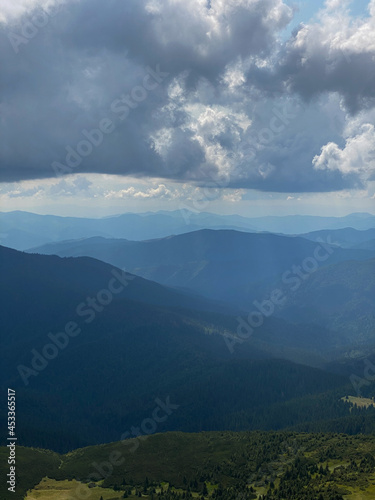 Beautiful view Carpathian mountains