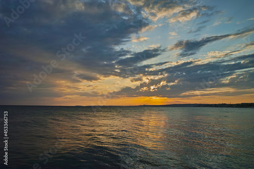 sunset over the sea