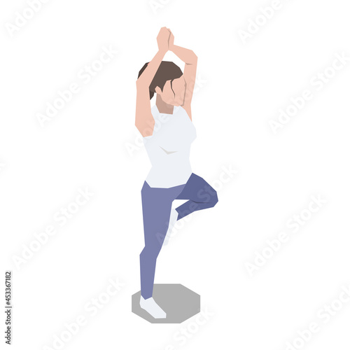 Yoga Dance Isometric Composition