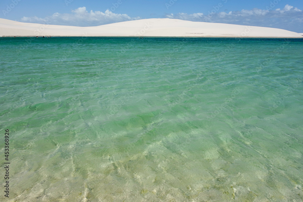 Lencois Maranhenses national park, Brazil. Dunes and lagoons, paradise tourist destination Lencois Maranhenses national park, Brazil. Dunes and lagoons, paradise tourist destination