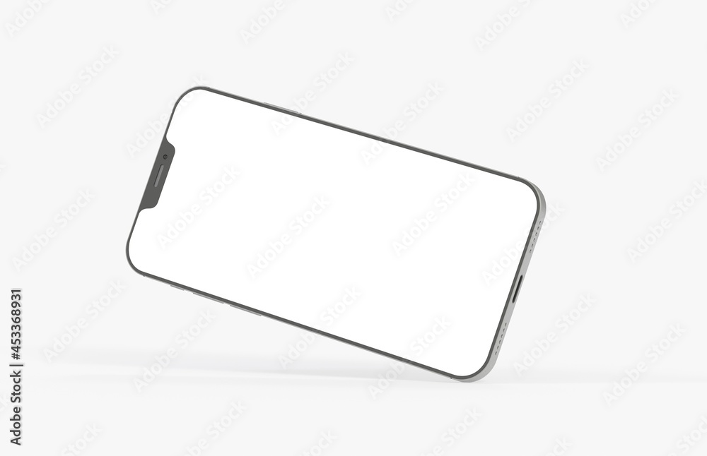 Realistic isometric black frameless smartphone mockup perspective 3d. Realistic isometric black frameless smartphone mockup perspective 3d.