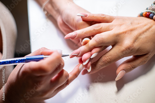 nail decorations with special uv gel