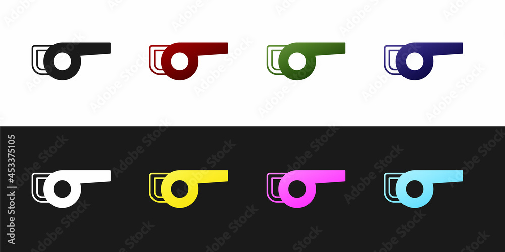 Set Leaf garden blower icon isolated on black and white background. Vector Set Leaf garden blower icon isolated on black and white background. Vector