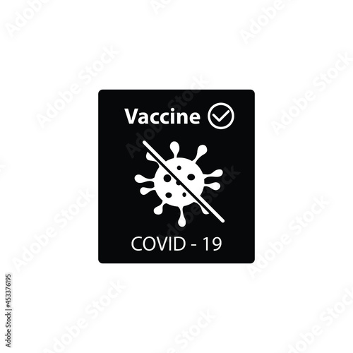 vaccine passport covid 19  icon vector. vaccination passport against corona virus sign