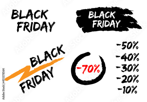 black friday vector set