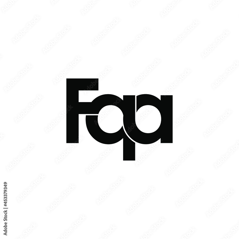 fqa initial letter monogram logo design fqa initial letter monogram logo design