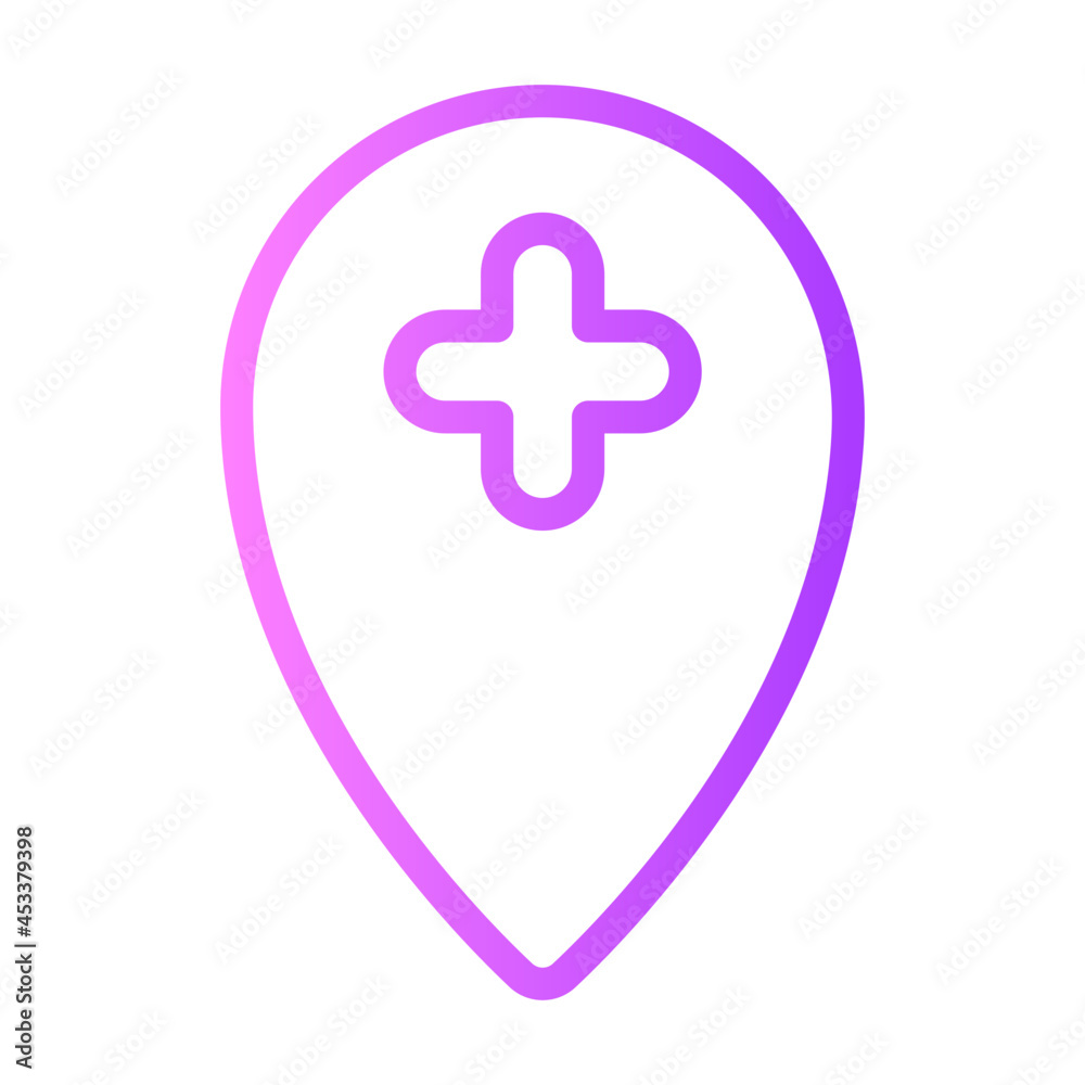hospital location gradient icon hospital location gradient icon