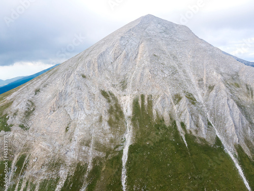 Aerial view of Vihren Peak  Pirin Mountain  Bulgaria