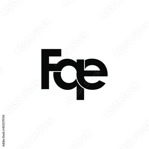 fqe initial letter monogram logo design photo