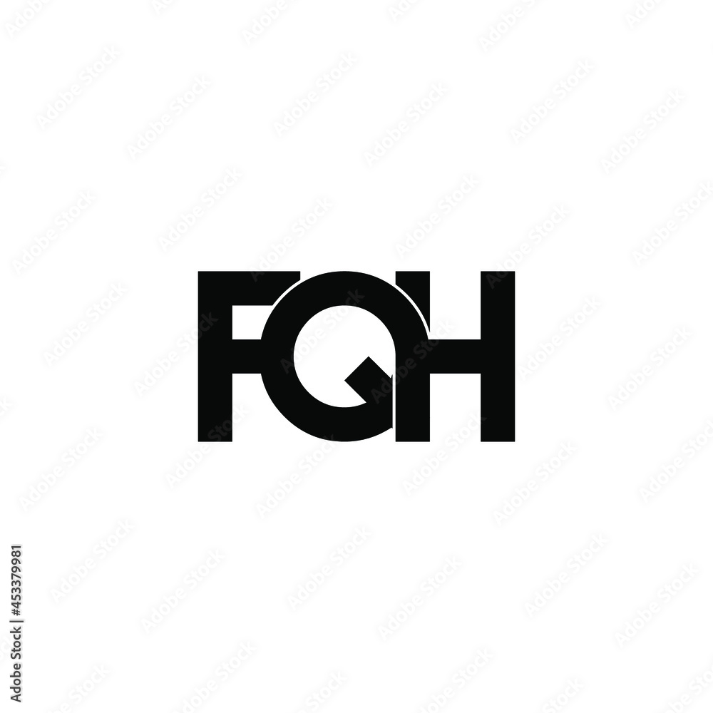 fqh initial letter monogram logo design fqh initial letter monogram logo design