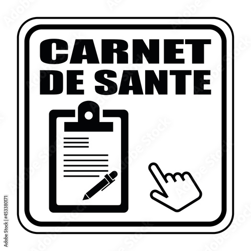 Logo carnet de santé. photo