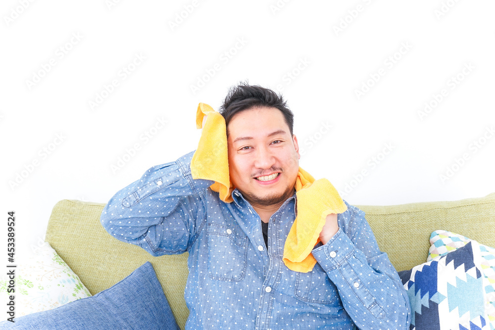 お風呂上がりの男性 お風呂上がりの男性