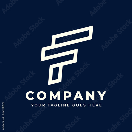 Abstract monogram f logo