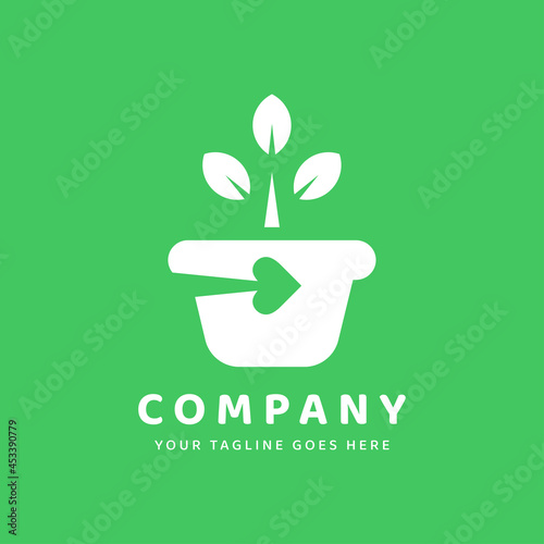 Love plant logo template
