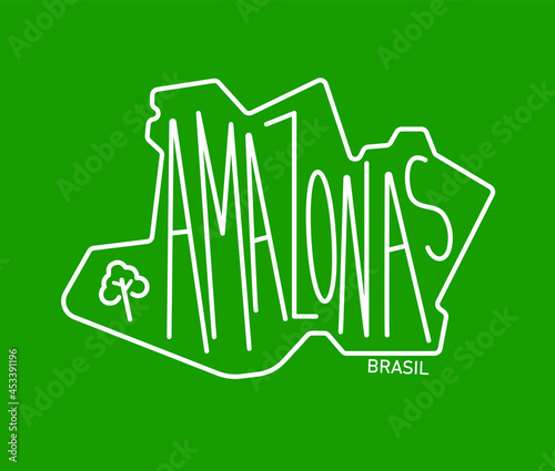Geometric map of the brazilian state of Amazonas