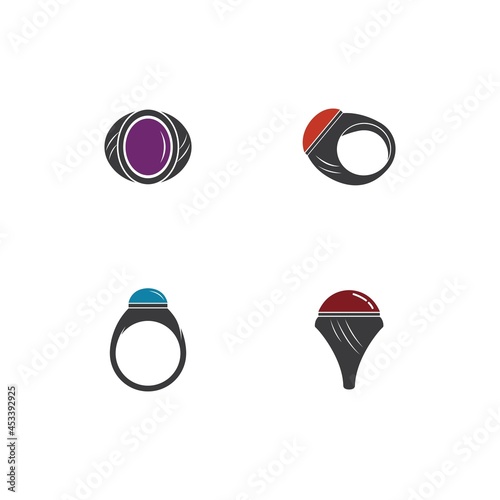 Agate rings logo vector template