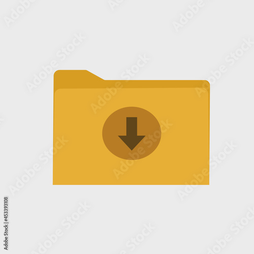 Gallery Folder Open folder and close folder. Folders with documents. Four Folders icons. Vector illustration.
