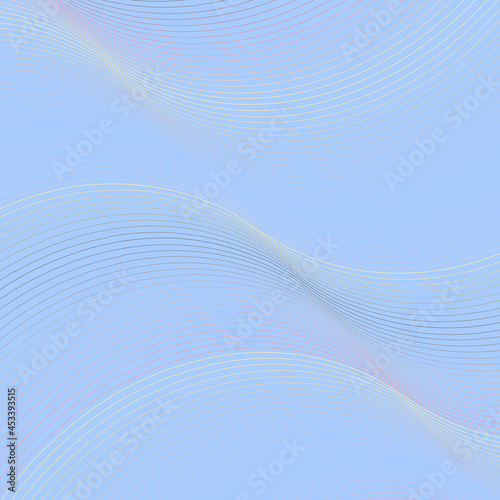 Abstract background of multi-colored lines in the form of waves for design.
