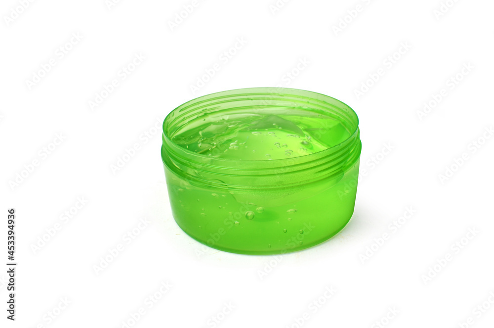 aloe vera gel on a white background aloe vera gel on a white background