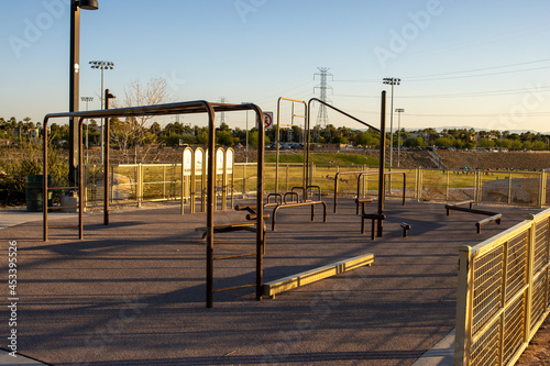 Outdoor Workout Station In City Park