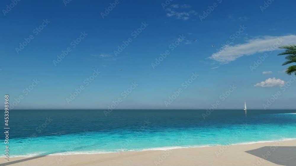 Perfect sky and water of ocean. Amazing sea landscape. Seascape background. Tourism, travel, holdiay, summer concept. Perfect sky and water of ocean. Amazing sea landscape. Seascape background. Tourism, travel, holdiay, summer concept.