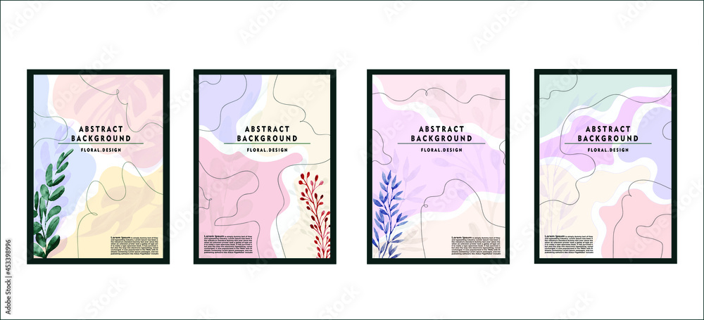Floral Background Pattern Set with Dummy Text for Web Design, Landing Page, and Print Material. Floral Background Pattern Set with Dummy Text for Web Design, Landing Page, and Print Material.