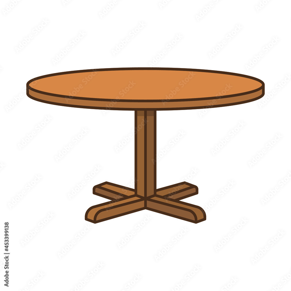 Circle table icon. Simple filled outline style. Round, pictogram, furniture, office, sign, conference, meeting, web, interior concept. Vector design illustration isolated on white background. EPS 10 Circle table icon. Simple filled outline style. Round, pictogram, furniture, office, sign, conference, meeting, web, interior concept. Vector design illustration isolated on white background. EPS 10