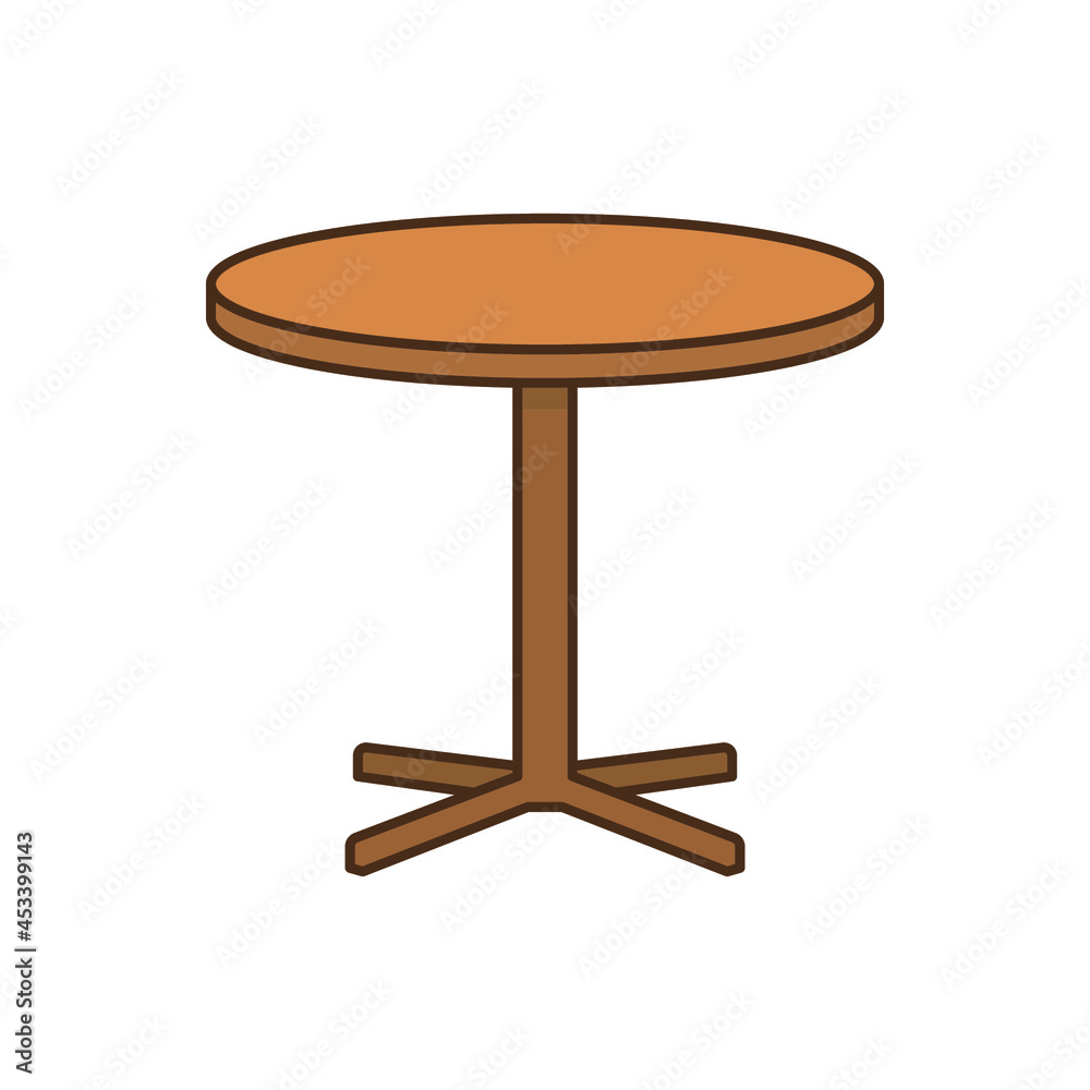 Circle table icon. Simple filled outline style. Round, pictogram, furniture, office, sign, conference, meeting, web, interior concept. Vector design illustration isolated on white background. EPS 10 Circle table icon. Simple filled outline style. Round, pictogram, furniture, office, sign, conference, meeting, web, interior concept. Vector design illustration isolated on white background. EPS 10