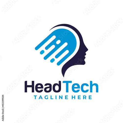 head color logo icon vector isolated