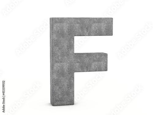 Concrete letter F
