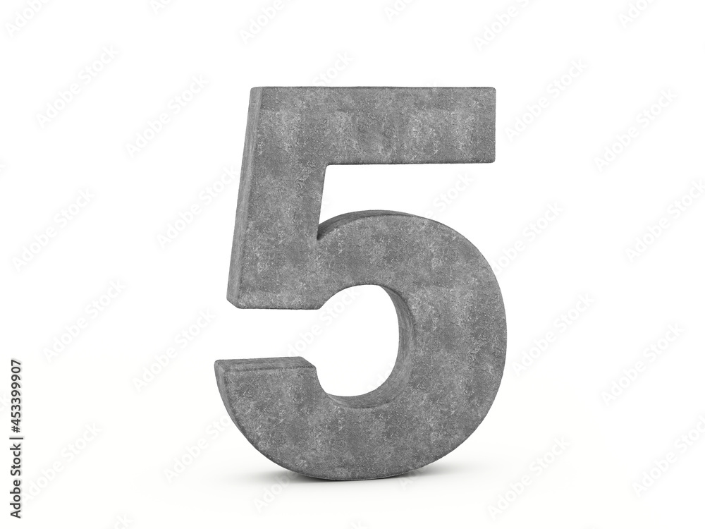Concrete number five Concrete number five
