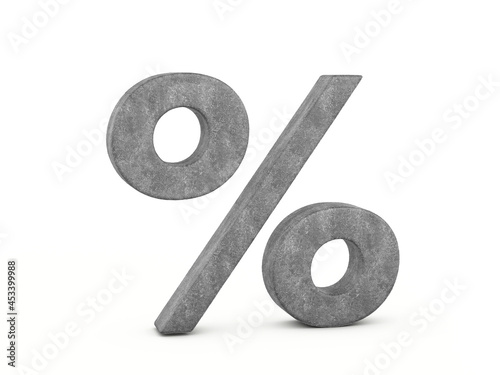 Concrete percentage symbol