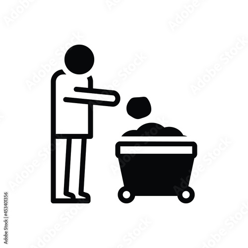 Black solid icon for throws