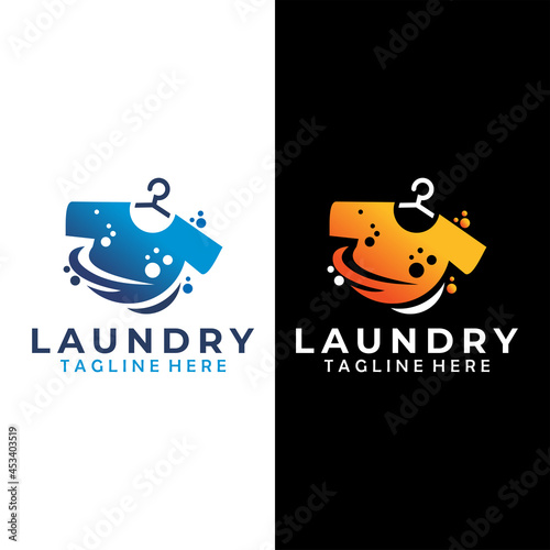 washing laundry logo icon vector