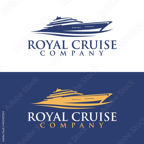 royal cruise logo icon boat