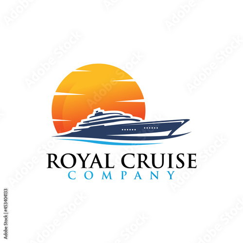 royal cruise logo icon boat