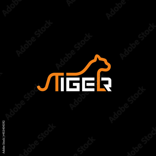 Tiger wordmark, creative logo design.