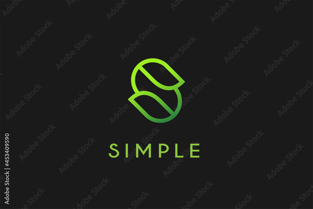 Vector logotype letter S templates ,abstract green leaf logo designs ...